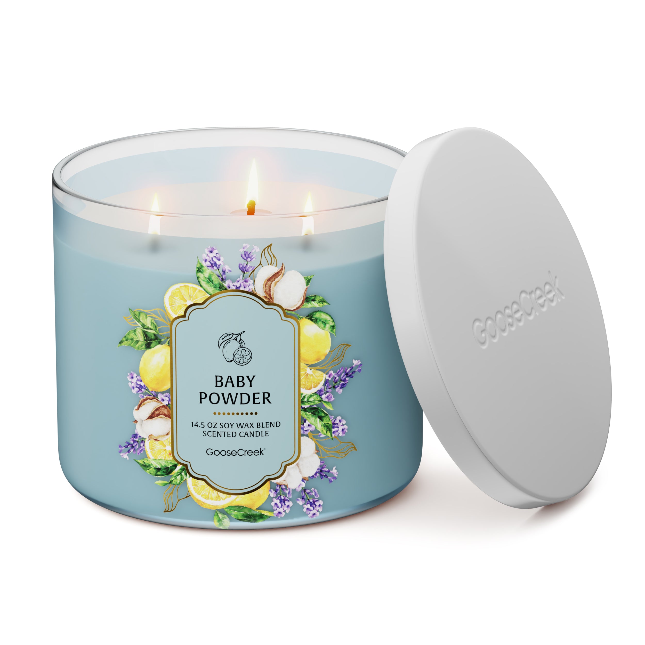 Baby Powder 3-Wick Candle - Image 3