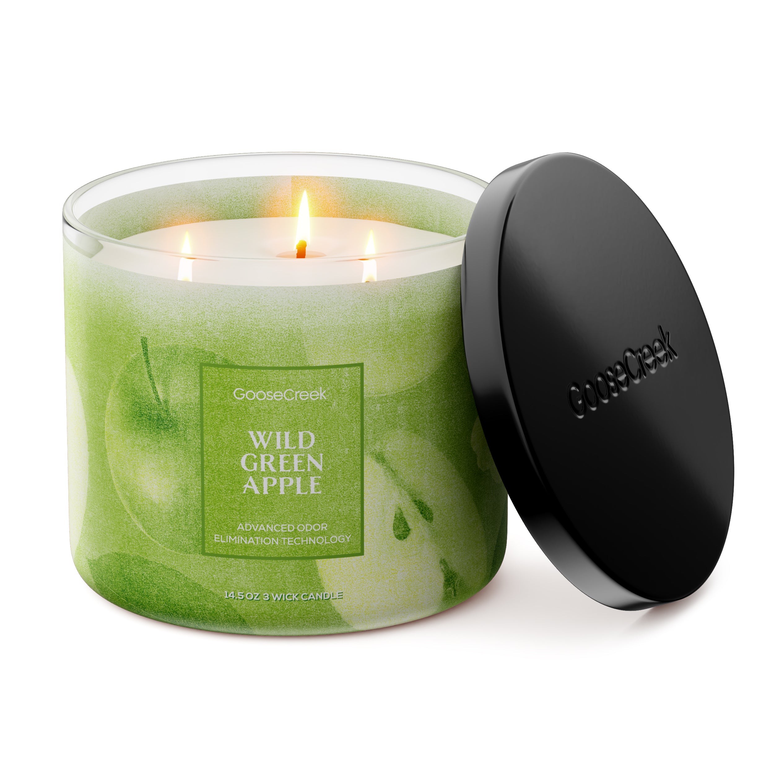 Wild Green Apple Odor Eliminating 3-Wick Candle - Image 3